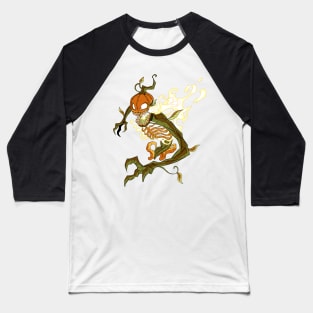 Pumpkin Creature Baseball T-Shirt